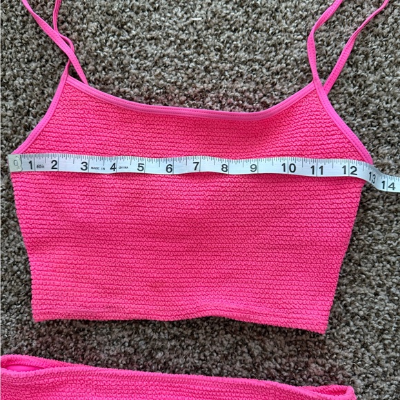 LA Hearts scrunch cropped bikini set - Picture 3 of 5